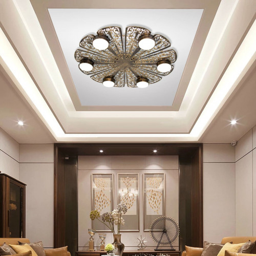 Люстра светодиодная потолочная LED плоская круглая S2378-6